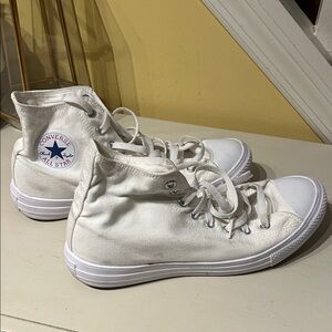 Converse White Canvas High-Tops